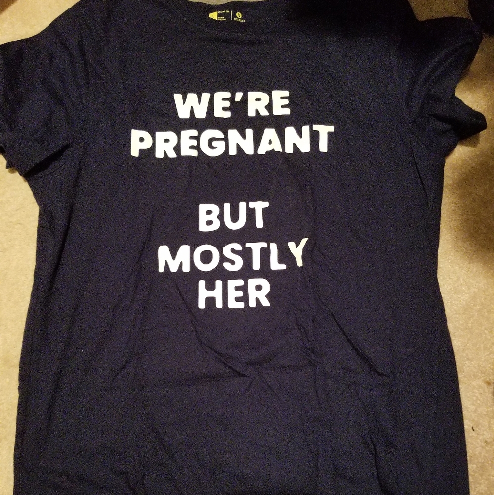 Pregnancy announcement shirt- mens large
